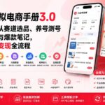 小红书虚拟电商手册3.0实战课：从赛道选品、养号测号到开店上架与爆款笔记，跑通轻资产变现全流程-网创在线