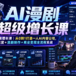 AI漫剧超级增长课｜从0到1打造一人AI内容公司，账号运营+漫剧制作+商业变现全流程实战-网创在线