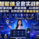 口播智能体全套实战教学｜数字人形象克隆、声音克隆、AI视频生成、文案改写、软件配置零基础落地课-网创在线