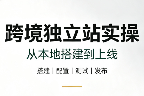 图片[1]-跨境独立站实操：从本地搭建到上线