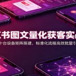 小红书图文量化获客实战课：单人二十台设备矩阵搭建，标准化流程高效批量引流获客-网创在线
