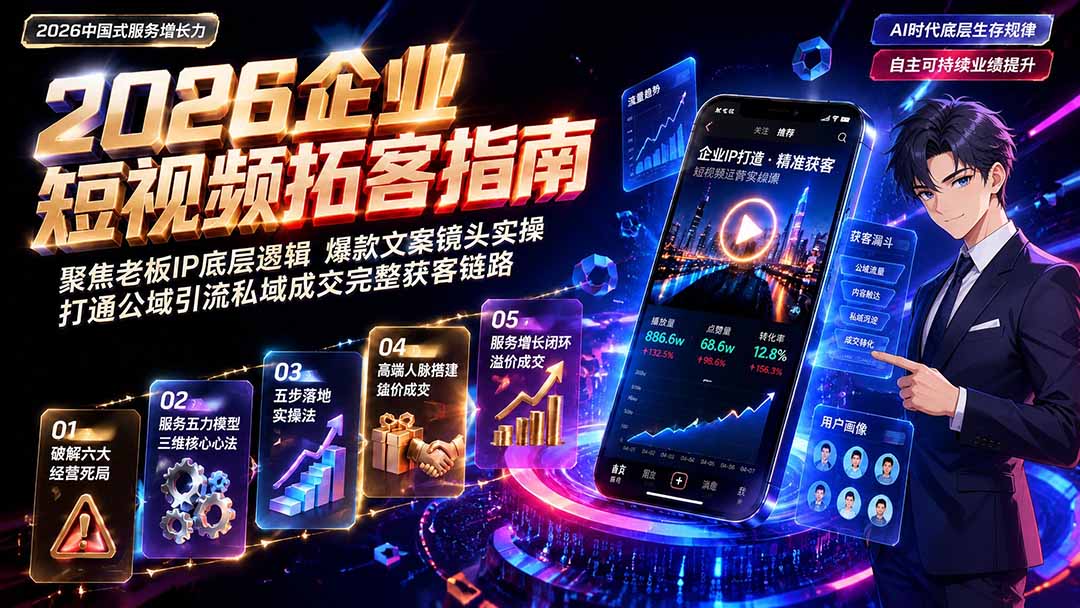 图片[2]-2026AI时代服务增长力实战课-无水印｜五力模型三维心法教学，破解门店客源流失低价内卷实现长效业绩增长