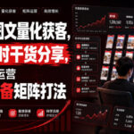小红书图文量化获客，2小时干货分享，详解单人运营20台设备矩阵打法-网创在线