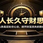 富人长久守财思维：拆解八条底层处世心法，避开财富流失的致命陷阱-网创在线