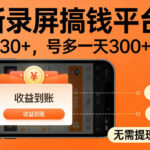 零撸手机项目录屏搞钱平台，一小时30+，号多一天300+，不黑号，不风控，无需提现直接到账【揭秘】-网创在线