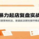 电商暴力起店复盘实战手册：拆解快速起量落地玩法，复盘起店踩坑细节稳定店铺流量-网创在线