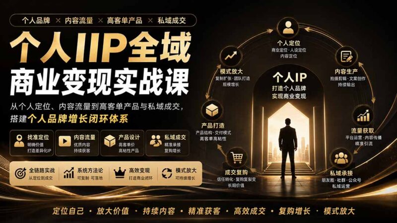 个人IP全域商业变现实战课 (无水印-网创在线