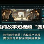 AI民间故事短视频变现课：账号起号运营，完整生产流程，提示指令素材全套实操教学-网创在线
