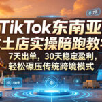 TikTok东南亚本土店实操陪跑教学，7天出单，30天稳定盈利，轻松碾压传统跨境模式(更新0819)-网创在线