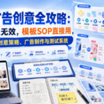 电商广告创意全攻略:告别烧钱无效,模板SOP直接用,全面覆盖创意策略、广告制作与测试系统【原创双语字幕】-网创在线