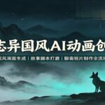 聊斋志异国风AI动画创作课：国风画面生成，故事脚本打磨，聊斋短片制作全流程-网创在线