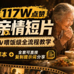 拆解117W点赞AI亲情短片，LibTV喂饭级全流程教学，分镜脚本+全套可直接复制提示词分享-网创在线