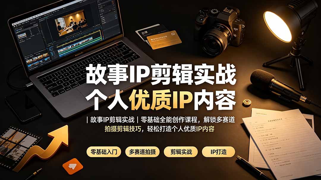 图片[2]-故事IP剪辑实战｜零基础全能创作课程，解锁多赛道拍摄剪辑技巧，轻松打造个人优质IP内容