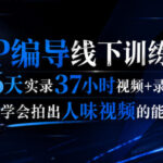后浪·IP编导线下训练营，6天实录37小时视频+录音，学会拍出人味视频的能力-网创在线