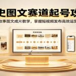 历史图文赛道起号攻略：选题故事图文成片教学，掌握短视频发布高效运营技巧-网创在线