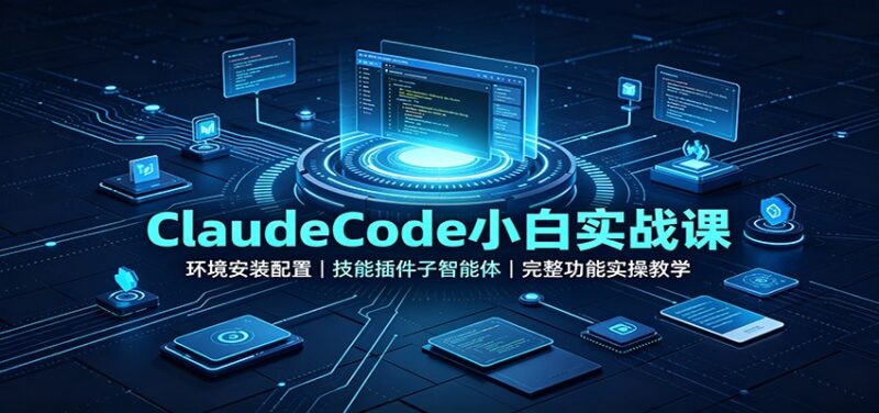 ClaudeCode小白实战课:环境安装配置,技能插件子智能体,完整功能实操教学-网创在线