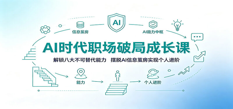 AI时代职场破局成长课:解锁八大不可替代能力,摆脱AI信息茧房实现个人进阶-网创在线