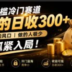 （19575期）零成本冷门赛道，真的日300+真风口，做得人极少！赶紧入局，超级简单！-网创在线