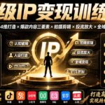 超级IP变现训练营：认知破局×人设4维打造×爆款内容三要素×拍摄剪辑×投流放大×全域变现×矩阵复制-网创在线