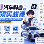 （20098期）AI动漫汽车科普短视频实战课：从口播文案、分镜脚本到AI绘画与动态视频，跑通抖音内容创作变现流程-网创在线