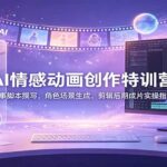 AI情感动画创作特训营：故事脚本撰写，角色场景生成，剪辑后期成片实操指南-网创在线