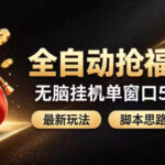 全自动抢抖音直播间福袋项目玩法，最新抢福袋脚本，无脑挂G单窗口50-100无脑变现-网创在线