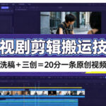 影视剧剪辑搬运技术，洗稿+三创=20分一条原创视频-网创在线