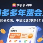 拼多多年费会员，实经验分享操，时长拉满，干货拉满(更新260827)-网创在线