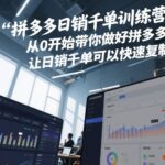 拼多多日销千单训练营，从0开始带你做好拼多多，让日销千单可以快速复制(更新26年8月)-网创在线