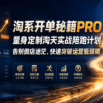 淘系开单秘籍PRO，量身定制淘天实战陪跑计划，告别做店迷茫、快速突破运营瓶颈期（更新260823）-网创在线