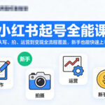 小红书起号全能课，从写、拍、运营到变现全流程覆盖，新手也能快速上手(更新)-网创在线