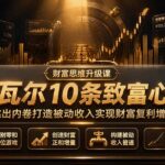 付费文章：纳瓦尔10条致富心法，跳出内卷打造被动收入实现财富复利增长-网创在线