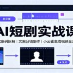 AI短剧实战课：爆款案例拆解，文案分镜制作，小云雀生成视频全流程-网创在线