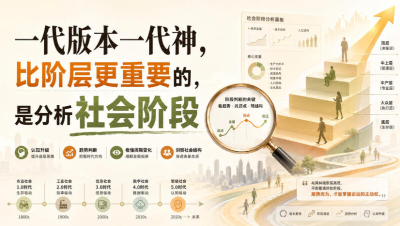付费文章:一代版本一代神,比阶层更重要的,是分析社会阶段-网创在线
