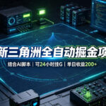 最新三角洲全自动掘金项目，结合AI脚本，可24小时挂G，单日收益200+【揭秘】-网创在线