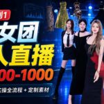 AI 女团无人直播，躺入500-1000每天，直播间搭建实操全流程+定制素材-网创在线