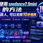 免费使用seedance2.0mini的方法，不能真人，可以无限10秒视频，9图+3音频参考-网创在线