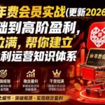 （20093期）拼多多年费会员实战(更新2026年)：从基础到高阶盈利，干货拉满，帮你建立稳定盈利运营知识体系-网创在线