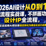 2026AI设计从0到1全流程实战课，不拼画功，设计IP全流程，真正实现用AI把创意稳定转化为商业化设计成果-网创在线