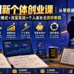 互联网新个体创业课｜从零搭建低成本小生意，商业思维+商业模式+流量实战+个人成长全闭环教程-网创在线