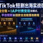 2026TikTok短剧出海实战课｜IAA广告分账+IAP付费变现双模式，从账号搭建、平台规则到回款全流程落地教程-网创在线