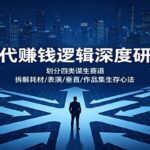 当代赚钱逻辑深度研修:划分四类谋生赛道,拆解耗材/表演/垂直/作品集生存心法-网创在线