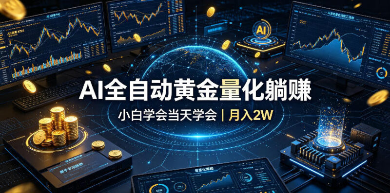 AI全自动黄金量化躺賺:小白学会当天学会,月入2W!【揭秘】-网创在线