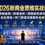 2026新商业思维实战课｜思维破局+财商进阶+周期趋势研判+创业落地+热门赛道深度解析全体系-网创在线