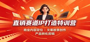 直销赛道IP打造特训营：商业内容定位，文案故事创作，产品转化剪辑-网创在线