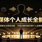 自媒体个人成长全能课：修炼镜头与语言功底，巧用AI做内容打造个人自媒体IP-网创在线