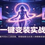 AI一键变装实战课：即梦搭配可灵AI工具实操，零基础做出丝滑人物替换变装短视频-网创在线