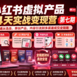 小红书虚拟产品14天实战变现营第七期，打通从选品、原创产品、内容引流到多渠道成交全链路-网创在线