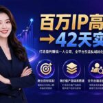 百万IP高变现→42天实战营|打造盈利赚钱一人公司,全平台引流私域转化批量成交积累客户案例-网创在线