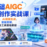 零基础AIGC全能创作实战课｜AI绘画设计、AI视频生成、数字人制作、智能剪辑、AI音乐文案全工具落地教程-网创在线